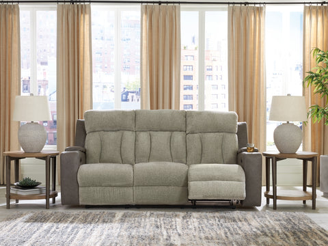Stately Check PWR REC Sofa with ADJ Headrest