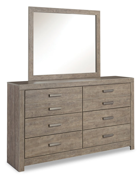 Culverbach Full Panel Bed with Mirrored Dresser and 2 Nightstands