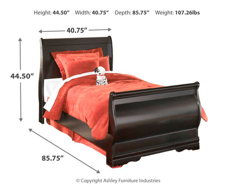 Huey Vineyard Twin Sleigh Bed with Dresser