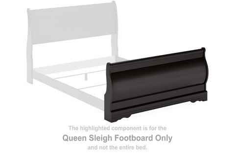 Huey Vineyard Queen Sleigh Footboard