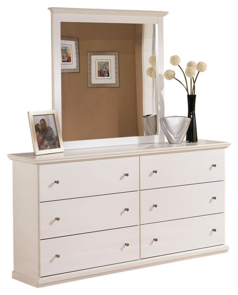 Bostwick Shoals King/California King Panel Headboard Bed with Mirrored Dresser and Chest
