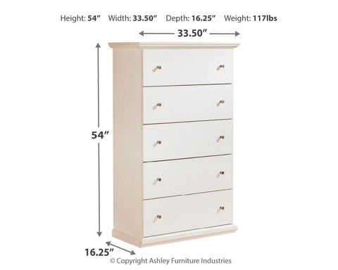 Bostwick Shoals King Panel Bed with Mirrored Dresser, Chest and Nightstand