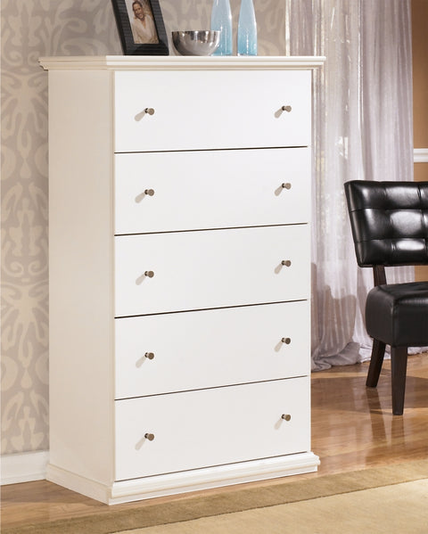 Bostwick Shoals Twin Panel Headboard Bed with Mirrored Dresser and Chest