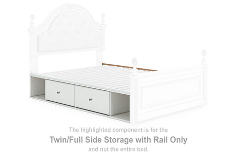 Maylilly T/F Side Storage w/Rail