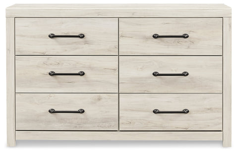 Cambeck King Upholstered Panel Bed with Dresser