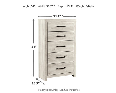 Cambeck King Upholstered Panel Bed with Mirrored Dresser and Chest
