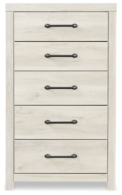 Cambeck Full Panel Bed with Mirrored Dresser, Chest and Nightstand