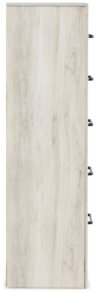 Cambeck King/California King Upholstered Panel Headboard with Mirrored Dresser, Chest and 2 Nightstands