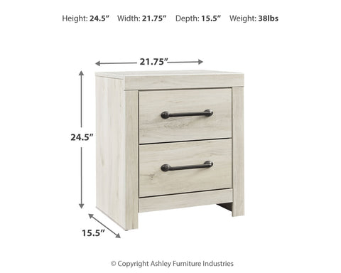 Cambeck King Panel Bed with 2 Storage Drawers with Mirrored Dresser and Nightstand
