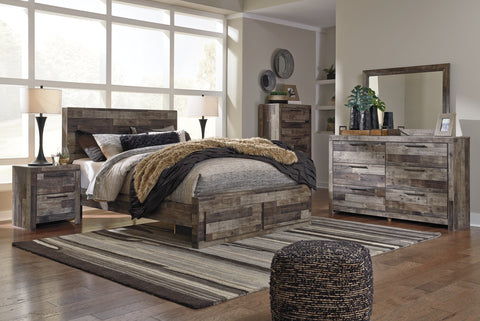 Derekson Queen Panel Bed with 2 Storage Drawers