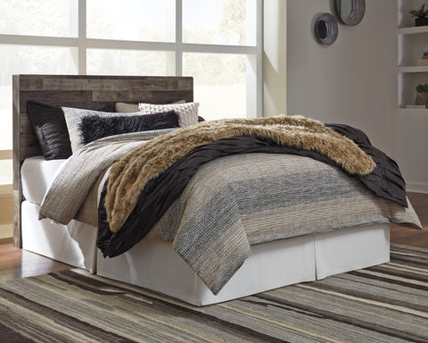Derekson Queen/Full Panel Headboard Bed with Mirrored Dresser and 2 Nightstands