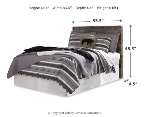 Derekson Full Panel Headboard Bed with Mirrored Dresser