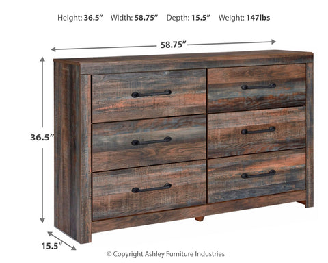 Drystan Twin Panel Bed with 2 Storage Drawers with Dresser