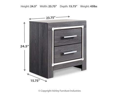 Lodanna Full Panel Bed with Mirrored Dresser and 2 Nightstands