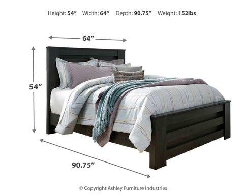 Brinxton Queen Panel Bed with 2 Nightstands