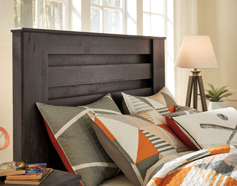 Brinxton Full Panel Headboard Bed with Mirrored Dresser, Chest and Nightstand