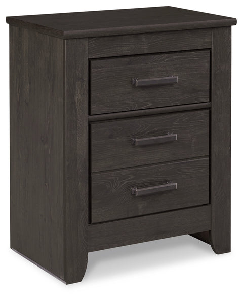 Brinxton King Panel Bed with Mirrored Dresser and Nightstand