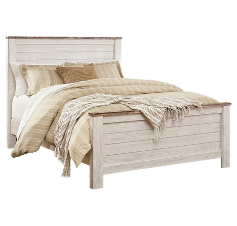 Willowton Queen Panel Bed with 2 Nightstands