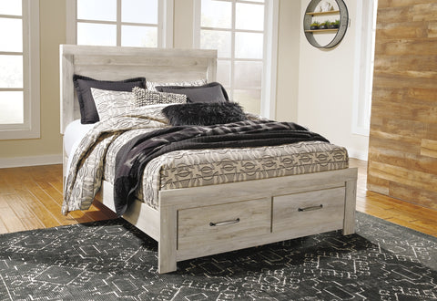 Bellaby Queen Platform Bed with 2 Storage Drawers with Mirrored Dresser and 2 Nightstands