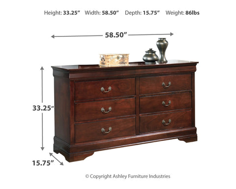 Alisdair California King Sleigh Bed with Dresser
