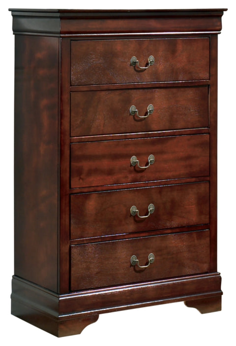 Alisdair Full Sleigh Bed with Mirrored Dresser, Chest and Nightstand