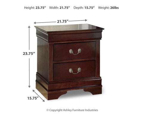 Alisdair California King Sleigh Bed with Mirrored Dresser and 2 Nightstands