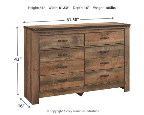 Trinell King Poster Bed with Dresser, Chest and Nightstand