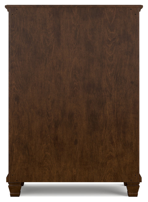 Danabrin Twin Panel Bed with Mirrored Dresser, Chest and 2 Nightstands