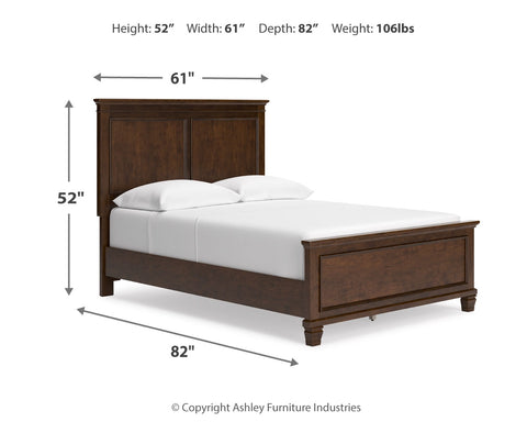 Danabrin Full Panel Bed with Mirrored Dresser, Chest and 2 Nightstands