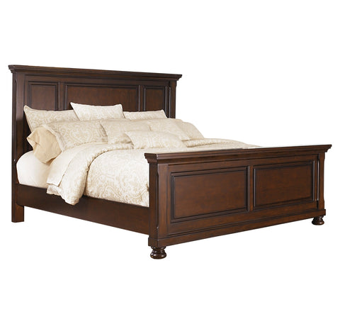 Porter California King Panel Bed with Mirrored Dresser, Chest and Nightstand