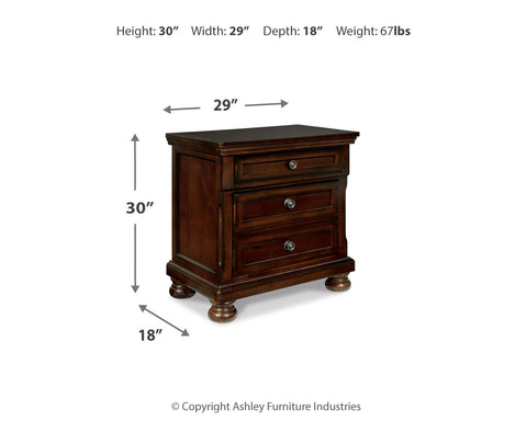 Porter Queen Panel Bed with Mirrored Dresser, Chest and Nightstand