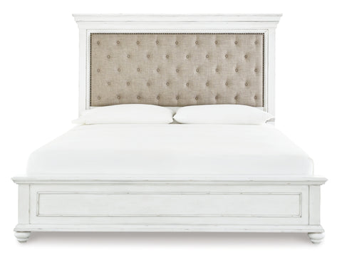 Kanwyn Queen Panel Bed with Mirrored Dresser, Chest and Nightstand