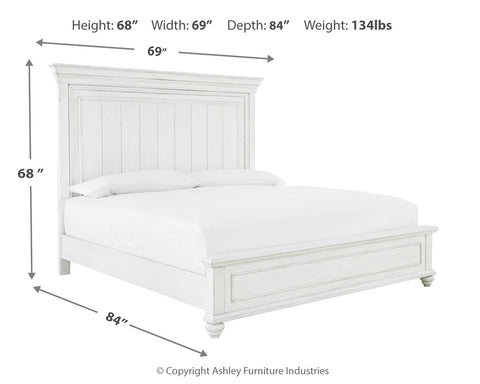 Kanwyn Queen Panel Bed with Mirrored Dresser, Chest and 2 Nightstands