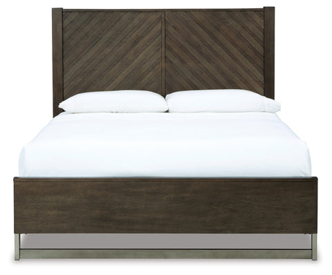 Arkenton Queen Panel Bed with Mirrored Dresser and Chest