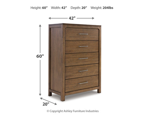 Cabalynn California King Panel Bed with Storage with Mirrored Dresser, Chest and 2 Nightstands