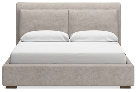 Cabalynn King Upholstered Bed with Mirrored Dresser, Chest and 2 Nightstands