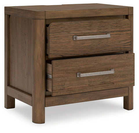 Cabalynn California King Upholstered Bed with Mirrored Dresser and 2 Nightstands