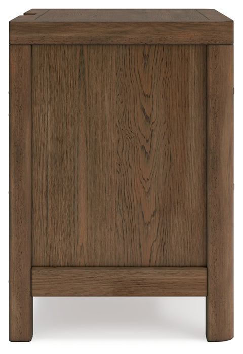 Cabalynn California King Upholstered Bed with Mirrored Dresser and 2 Nightstands