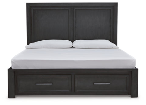 Foyland California King Panel Storage Bed