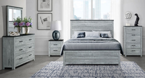 Grey Wooden Bedroom Set