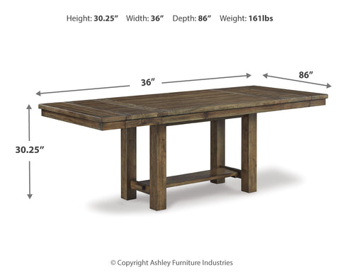 Moriville Dining Table and 4 Chairs with Storage