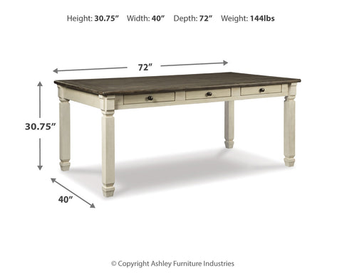 Bolanburg Dining Table and 4 Chairs and Bench