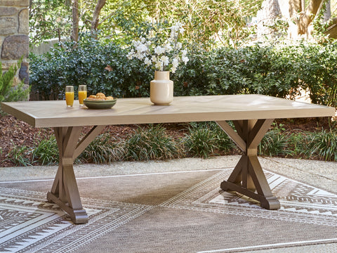 Revare Beach RECT Dining Table w/UMB OPT