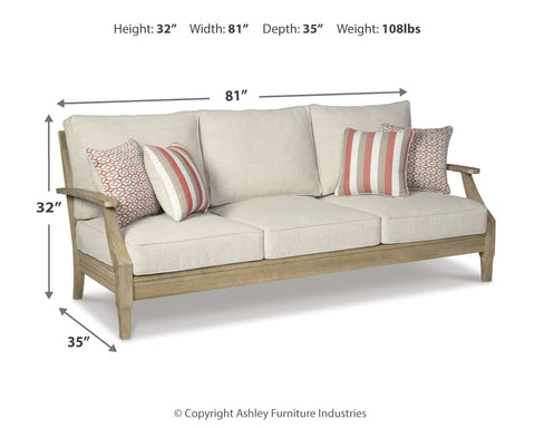 Clare View Outdoor Sofa with 2 Lounge Chairs